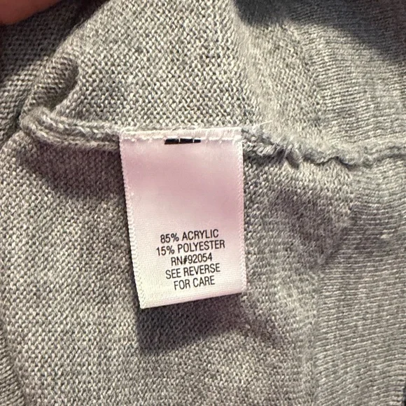 Croft & Barrow Gray and Black Cowl Neck Sweaters - Picture 5 of 5